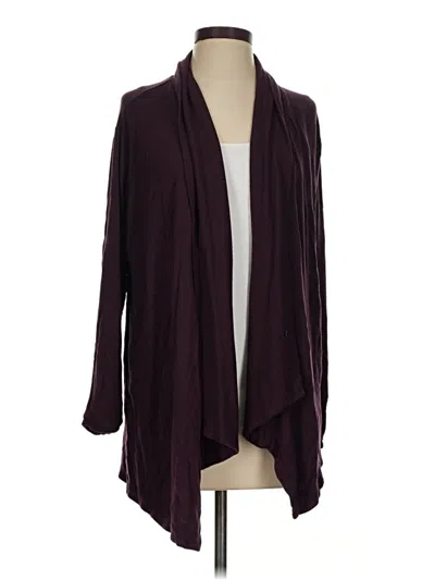 Pre-owned Athleta Cardigan Sweater In Burgundy