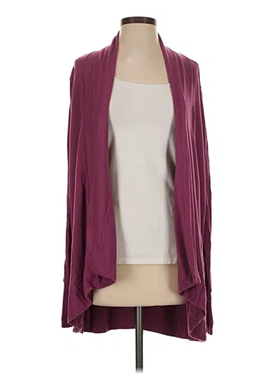 Pre-owned Athleta Cardigan Sweater In Burgundy
