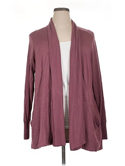 Pre-owned Athleta Cardigan Sweater In Burgundy