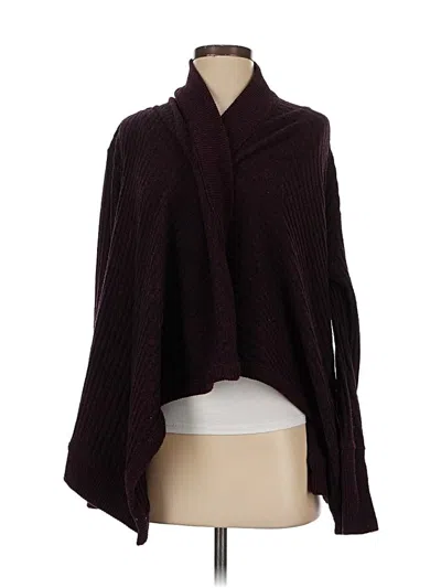 Pre-owned Athleta Cardigan Sweater In Burgundy