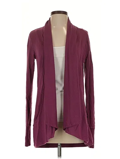 Pre-owned Athleta Cardigan Sweater In Burgundy