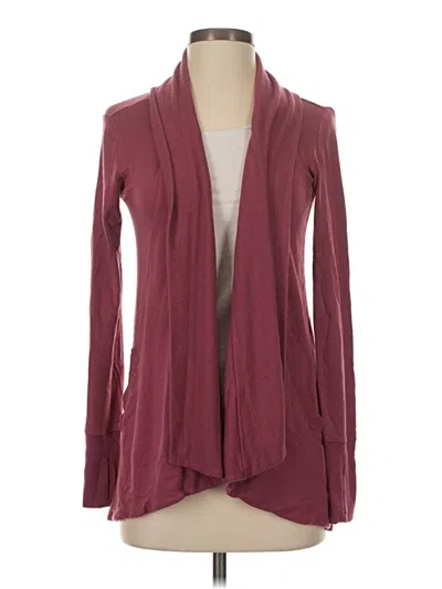Pre-owned Athleta Cardigan Sweater In Burgundy