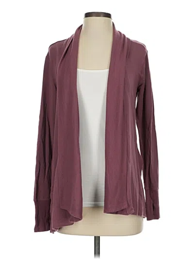 Pre-owned Athleta Cardigan Sweater In Burgundy