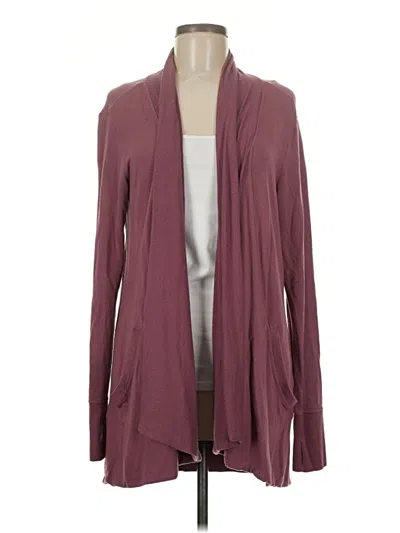 Pre-owned Athleta Cardigan Sweater In Burgundy