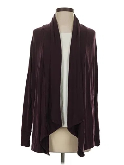 Pre-owned Athleta Cardigan Sweater In Burgundy