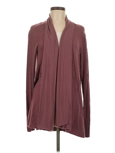 Pre-owned Athleta Cardigan Sweater In Burgundy
