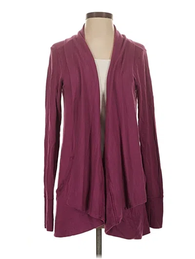 Pre-owned Athleta Cardigan Sweater In Burgundy