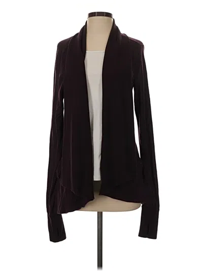 Pre-owned Athleta Cardigan Sweater In Burgundy