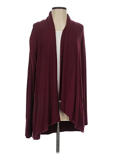 Pre-owned Athleta Cardigan Sweater In Burgundy