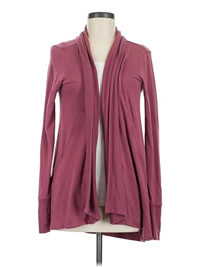 Pre-owned Athleta Cardigan Sweater In Burgundy