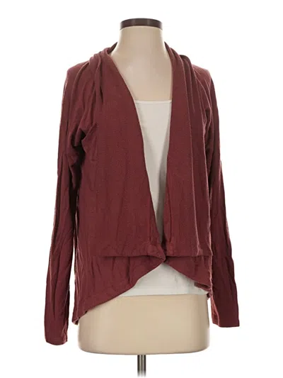 Pre-owned Athleta Cardigan Sweater In Burgundy
