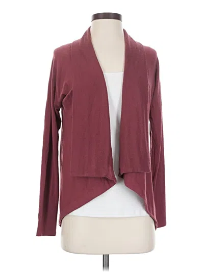 Pre-owned Athleta Cardigan Sweater In Burgundy