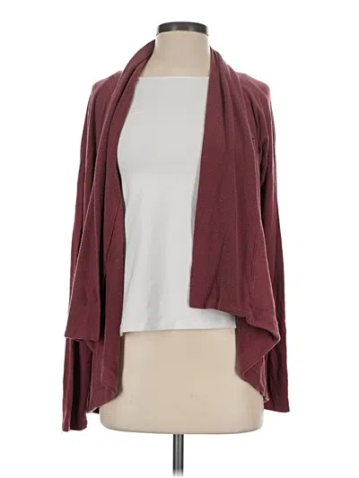 Pre-owned Athleta Cardigan Sweater In Burgundy