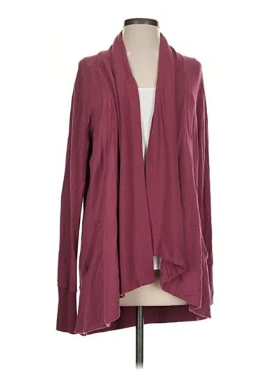 Pre-owned Athleta Cardigan Sweater In Burgundy