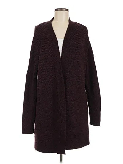 Pre-owned Athleta Cardigan Sweater In Burgundy