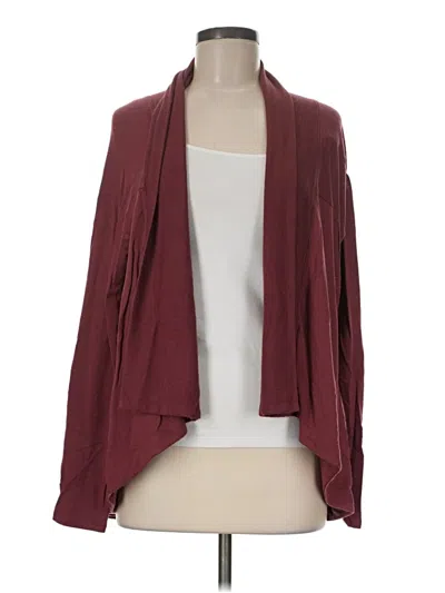 Pre-owned Athleta Cardigan Sweater In Burgundy