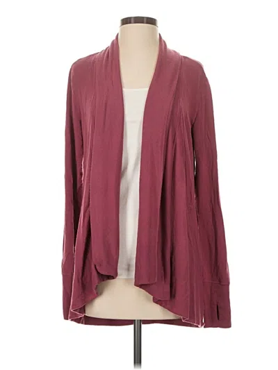Pre-owned Athleta Cardigan Sweater In Burgundy