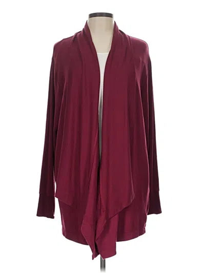Pre-owned Athleta Cardigan Sweater In Burgundy