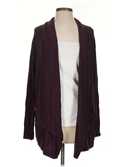 Pre-owned Athleta Cardigan Sweater In Burgundy