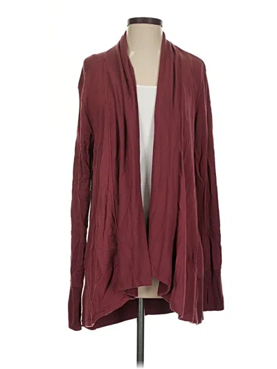 Pre-owned Athleta Cardigan Sweater In Burgundy