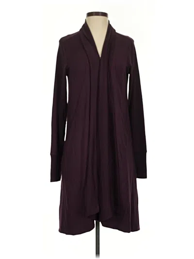 Pre-owned Athleta Cardigan Sweater In Burgundy