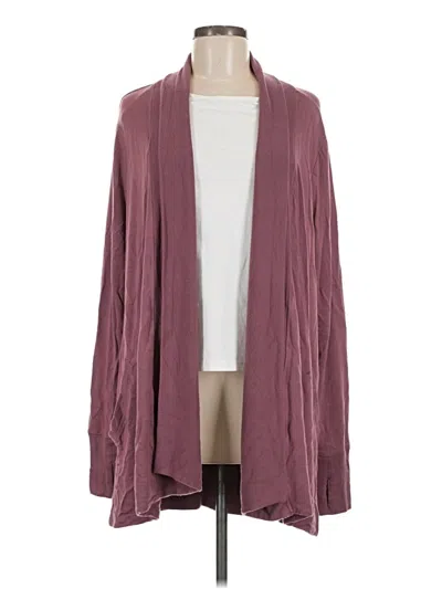 Pre-owned Athleta Cardigan Sweater In Burgundy