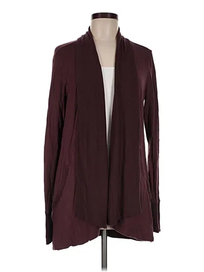 Pre-owned Athleta Cardigan Sweater In Burgundy