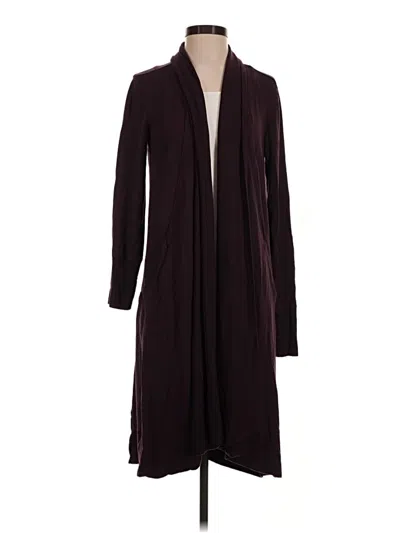 Pre-owned Athleta Cardigan Sweater In Burgundy