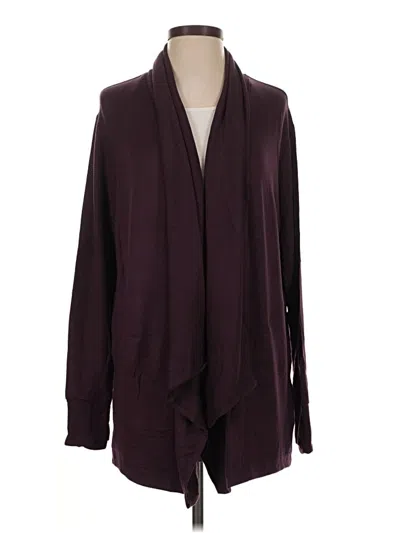 Pre-owned Athleta Cardigan Sweater In Burgundy
