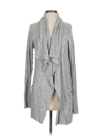 Pre-owned Athleta Cardigan Sweater In Gray