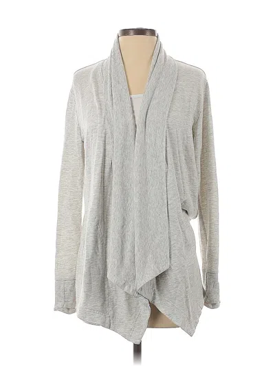 Pre-owned Athleta Cardigan Sweater In Gray