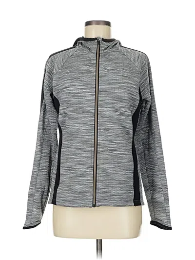 Pre-owned Athleta Cardigan Sweater In Gray
