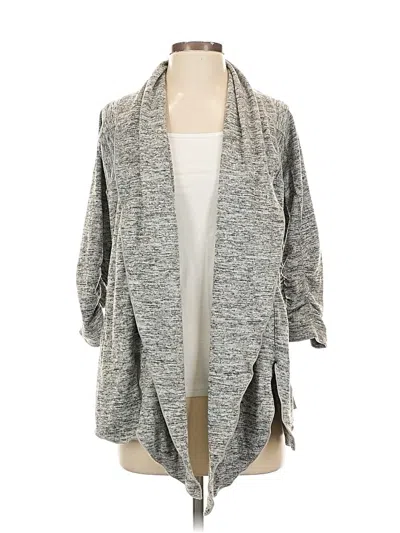 Pre-owned Athleta Cardigan Sweater In Gray