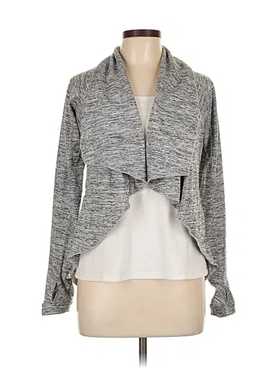 Pre-owned Athleta Cardigan Sweater In Gray