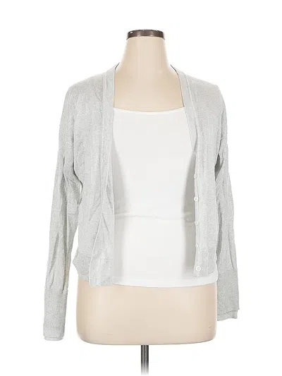 Pre-owned Athleta Cardigan Sweater In Gray