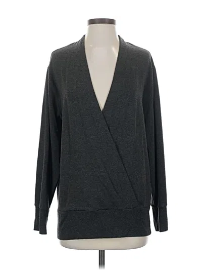 Pre-owned Athleta Cardigan Sweater In Gray