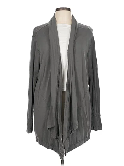 Pre-owned Athleta Cardigan Sweater In Gray