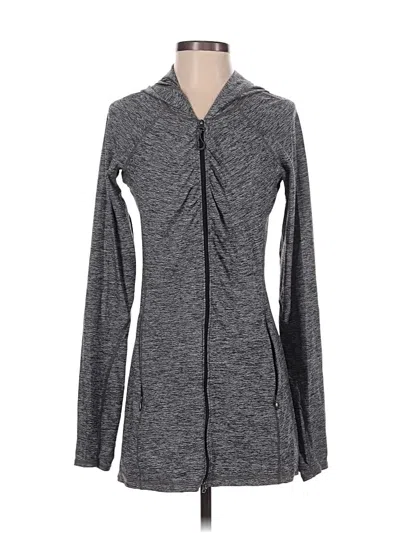 Pre-owned Athleta Cardigan Sweater In Gray