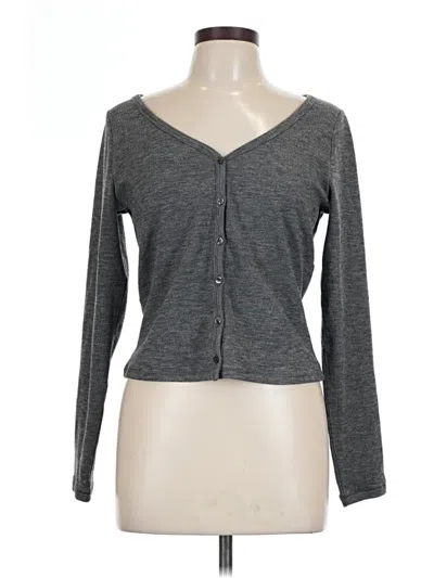 Pre-owned Athleta Cardigan Sweater In Gray