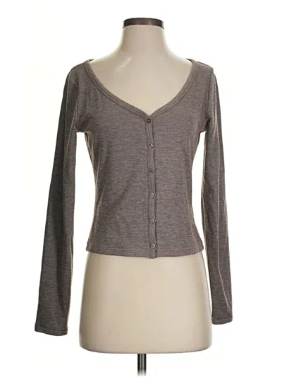 Pre-owned Athleta Cardigan Sweater In Gray