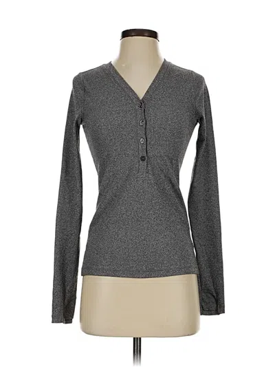 Pre-owned Athleta Cardigan Sweater In Gray