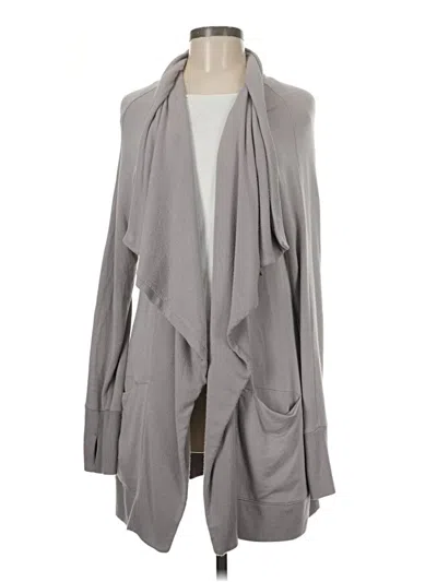 Pre-owned Athleta Cardigan Sweater In Gray