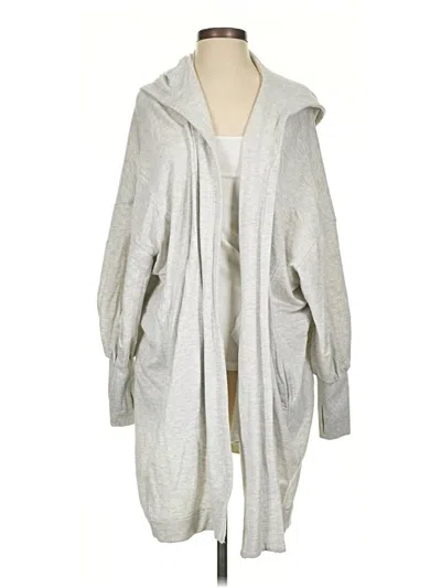 Pre-owned Athleta Cardigan Sweater In Gray