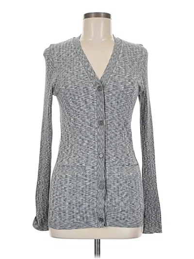 Pre-owned Athleta Cardigan Sweater In Gray