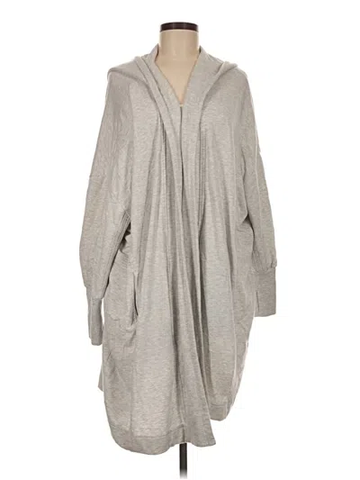 Pre-owned Athleta Cardigan Sweater In Gray