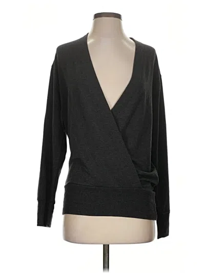 Pre-owned Athleta Cardigan Sweater In Gray
