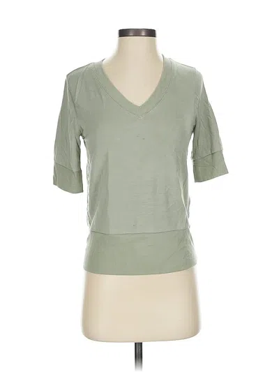 Pre-owned Athleta Cardigan Sweater In Green