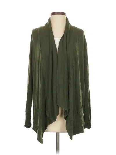 Pre-owned Athleta Cardigan Sweater In Green