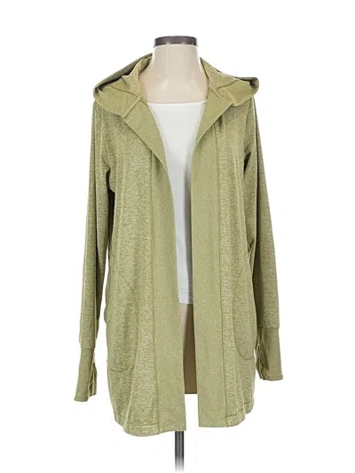Pre-owned Athleta Cardigan Sweater In Green