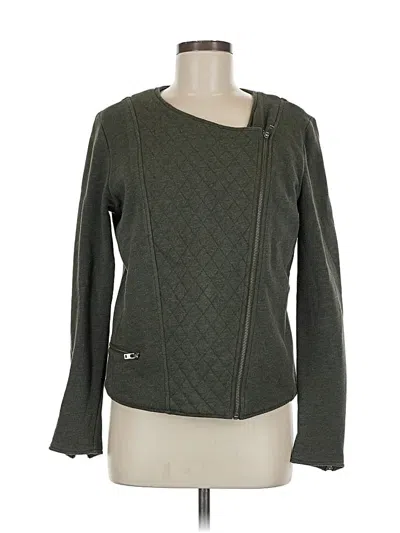 Pre-owned Athleta Cardigan Sweater In Green